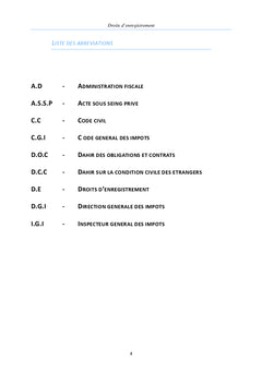 Aspects Techniques et Juridiques des Droits d'Enregistrement