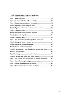 Contribution de cultures maraîcheres A la securite alimentaire