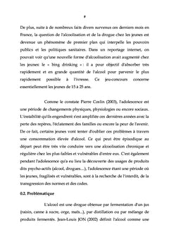Problème de la consommation de boissons alcooliques chez les jeunes