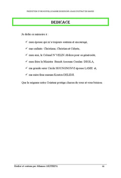 Production d'une nouvelle gamme de boissons a base d'extrait de manioc