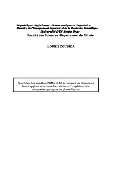 Oxydation des composés organiques par des zéolithes