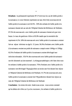 Evaluation de l'efficacite de l'elevage des PPN/ Kangouroutherapie
