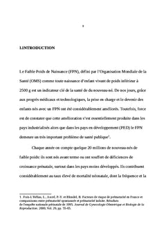 Evaluation de l'efficacite de l'elevage des PPN/ Kangouroutherapie
