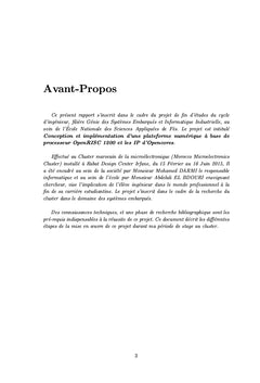 Concetpion d'un SoC à base d'IP Opencores (OpenRISC 1200 processeur)