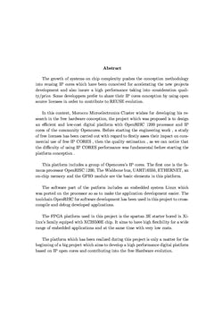 Concetpion d'un SoC à base d'IP Opencores (OpenRISC 1200 processeur)