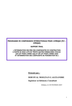Programme de Comparaison Internationale pour l'Afrique