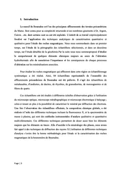 Caractérisation physico-chimique des roches magmatiques de Boumalne
