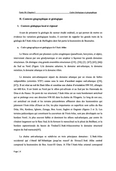 Caractérisation physico-chimique des roches magmatiques de Boumalne