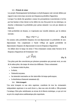 Courbes IDF et QDF des bassins versants de la Dorsale Tunisienne