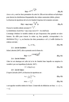 Courbes IDF et QDF des bassins versants de la Dorsale Tunisienne