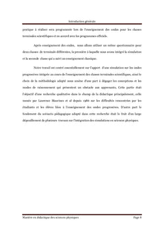 Scenario dynamique pour l'enseignement fonde sur la simulation