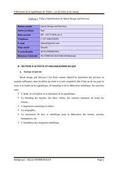 Fabrication de la signalétique de tradex