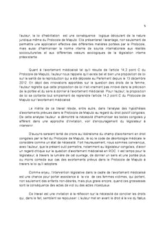 L'avortement médicalisé et sécurisé en droit congolais