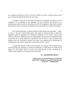 L'avortement médicalisé et sécurisé en droit congolais