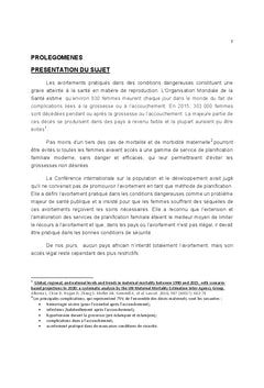 L'avortement médicalisé et sécurisé en droit congolais