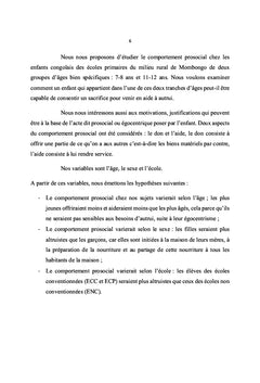 Comportement prosocial chez les écoliers du milieu rural de Mombongo