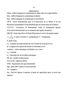 Identification et Évaluation de la protection des singes du Sankuru