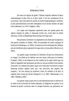 Identification et Évaluation de la protection des singes du Sankuru