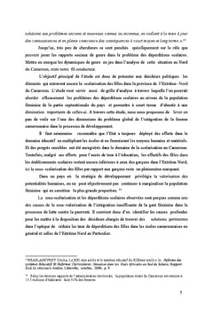 Déperditions scolaires féminines dans l'extrême nord Cameroun
