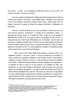 Déperditions scolaires féminines dans l'extrême nord Cameroun