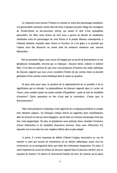 Le fonctionnement du discours rapporté dans Le Rocher de Tanios d'Amin