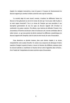 Le fonctionnement du discours rapporté dans Le Rocher de Tanios d'Amin