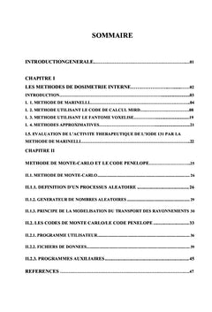 Dosimetrie Interne et Methode Monte-Carlo
