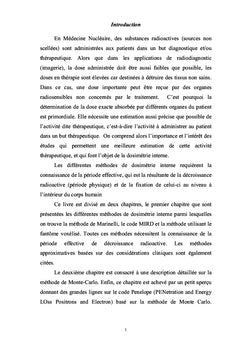 Dosimetrie Interne et Methode Monte-Carlo