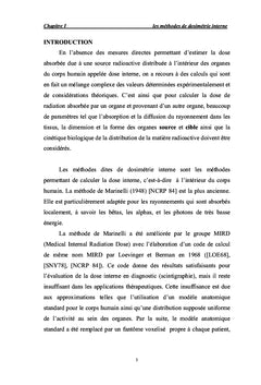 Dosimetrie Interne et Methode Monte-Carlo
