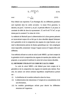 Dosimetrie Interne et Methode Monte-Carlo