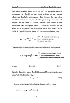 Dosimetrie Interne et Methode Monte-Carlo