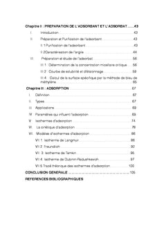 Etude de l'élimination de tensioactifs par adsorption sur une argile