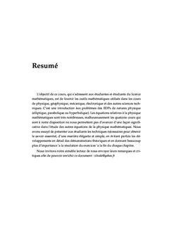 Equations aux Dérivées Partielles de nature physique
