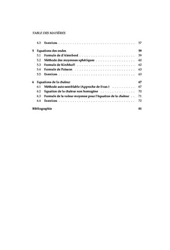 Equations aux Dérivées Partielles de nature physique