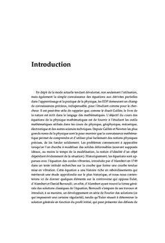 Equations aux Dérivées Partielles de nature physique