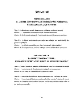 La notion de liberte contractuelle en droit administratif français