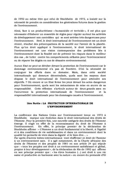 Protection internationale de l'environnement