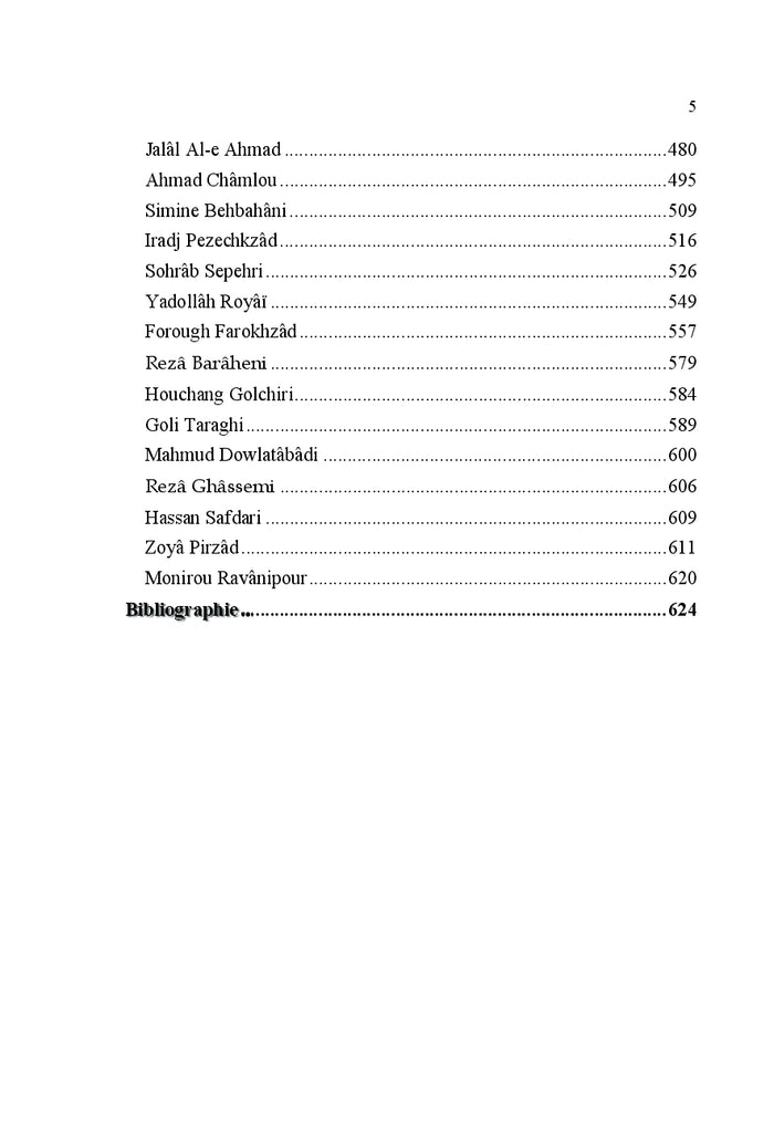 Anthologie de la littérature persane des origines à nos jours