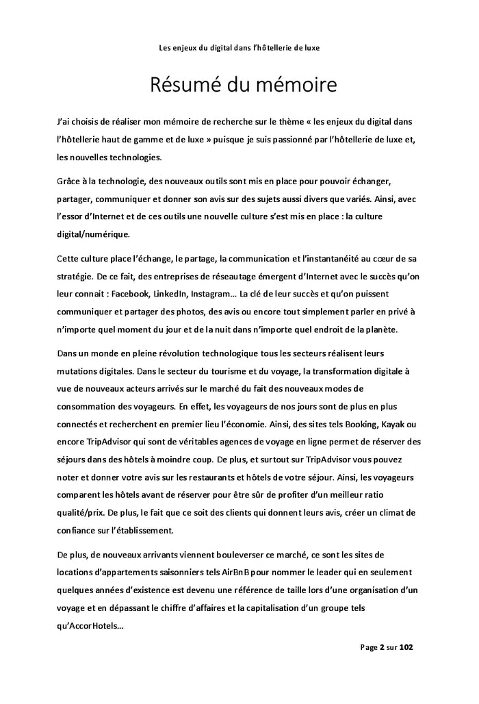 Les enjeux du digital dans l'hôtellerie de luxe