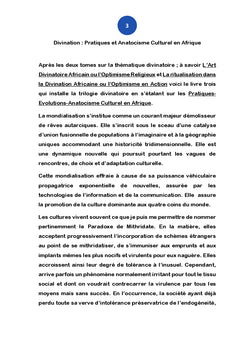 Divination et Anatocisme Culturel