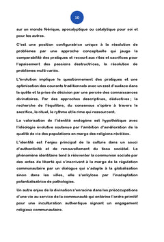 Divination et Anatocisme Culturel