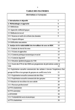 Prevention, Depistage du VIH, Acces au soins chez travailleurs de sexe