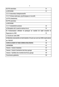 Prevention, Depistage du VIH, Acces au soins chez travailleurs de sexe