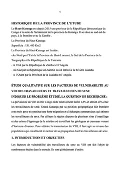 Prevention, Depistage du VIH, Acces au soins chez travailleurs de sexe