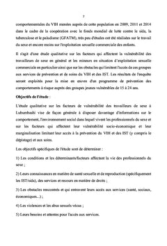 Prevention, Depistage du VIH, Acces au soins chez travailleurs de sexe