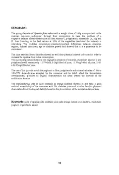 Composition chimique des jeunes cladodes d'opuntia ficus