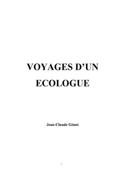 Voyages d'un écologue