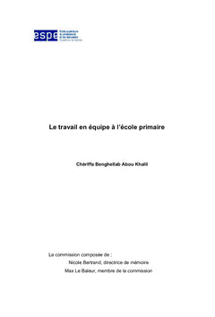 Le travail en équipe à l'école primaire