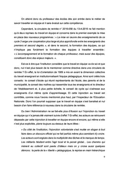 Le travail en équipe à l'école primaire