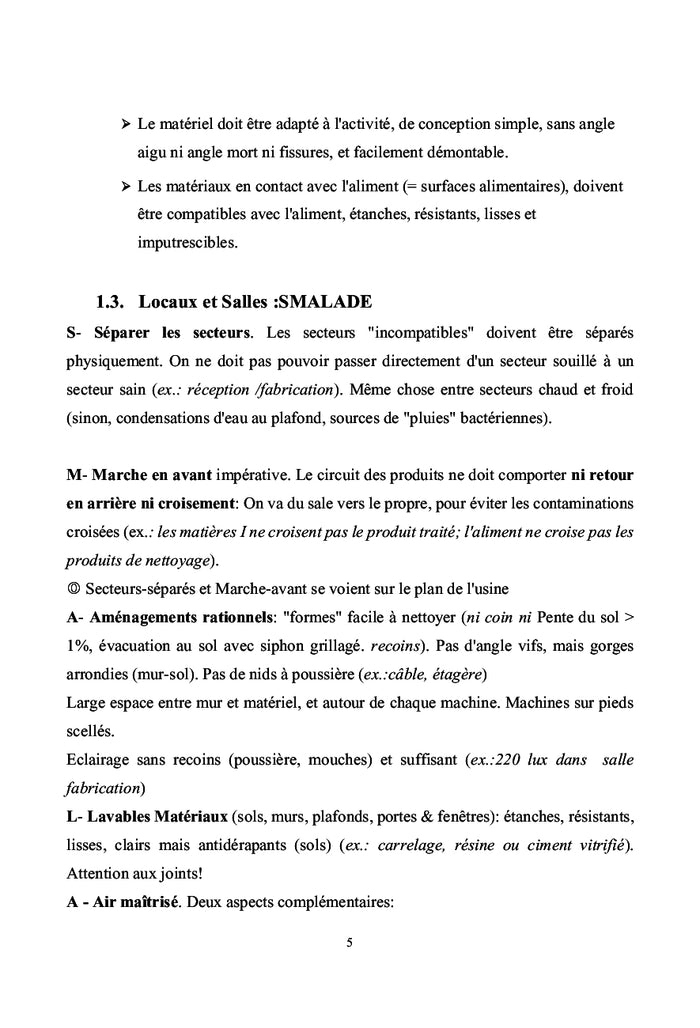 Hygiène et securite des aliments